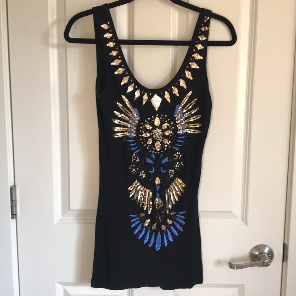 Arden B embellished tank. S.